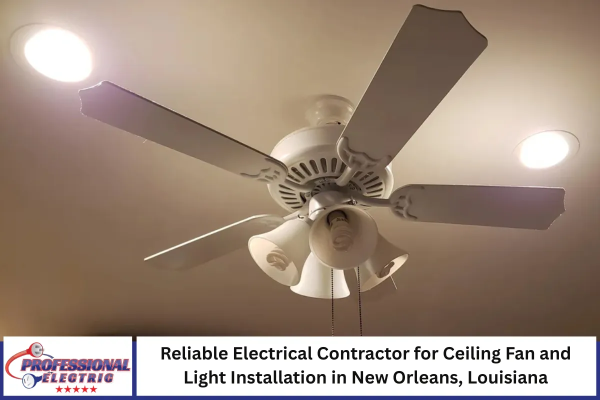 Ceiling Fan and Light Installation