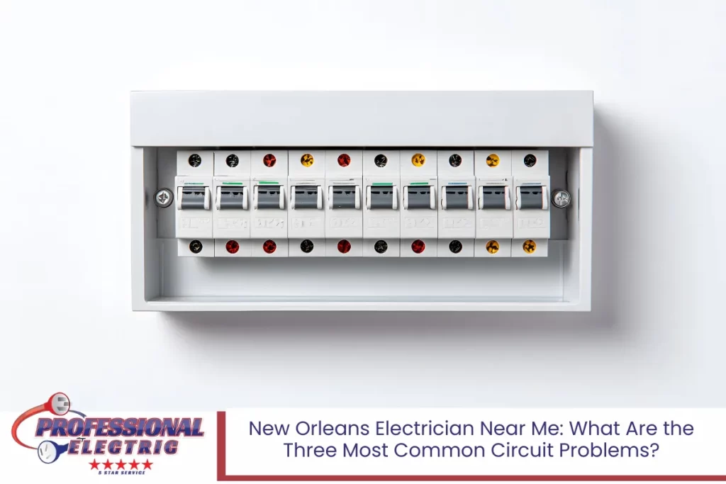 New Orleans Electrician Near Me: What Are the Three Most Common Circuit Problems?